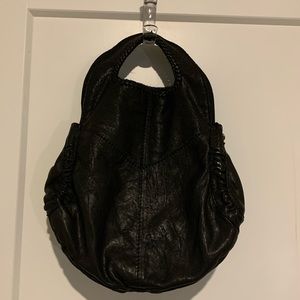 Lucky leather handle purse with optional strap